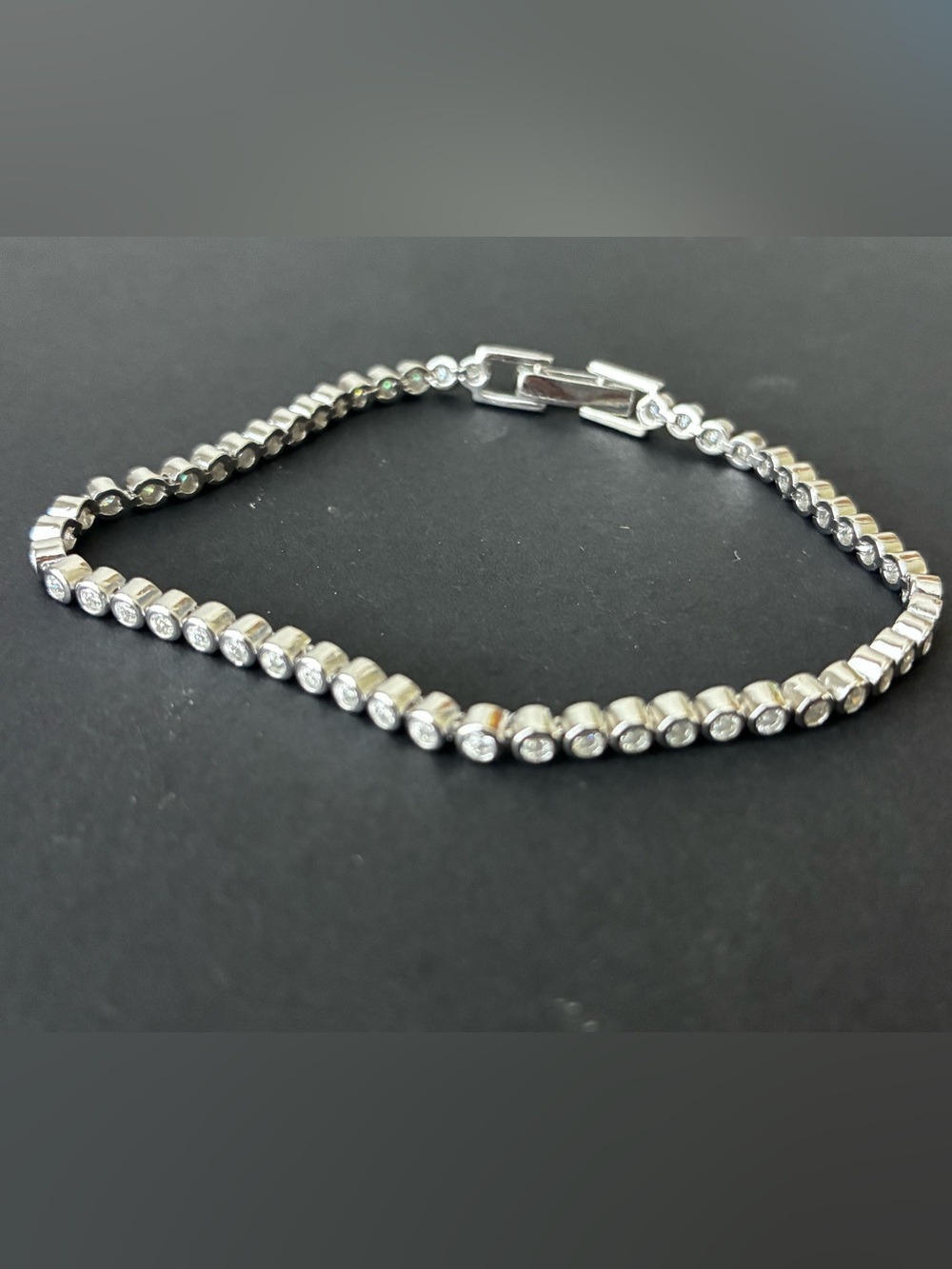 Sterling Silver 925 Tennis Bracelet 7” 2.8mm